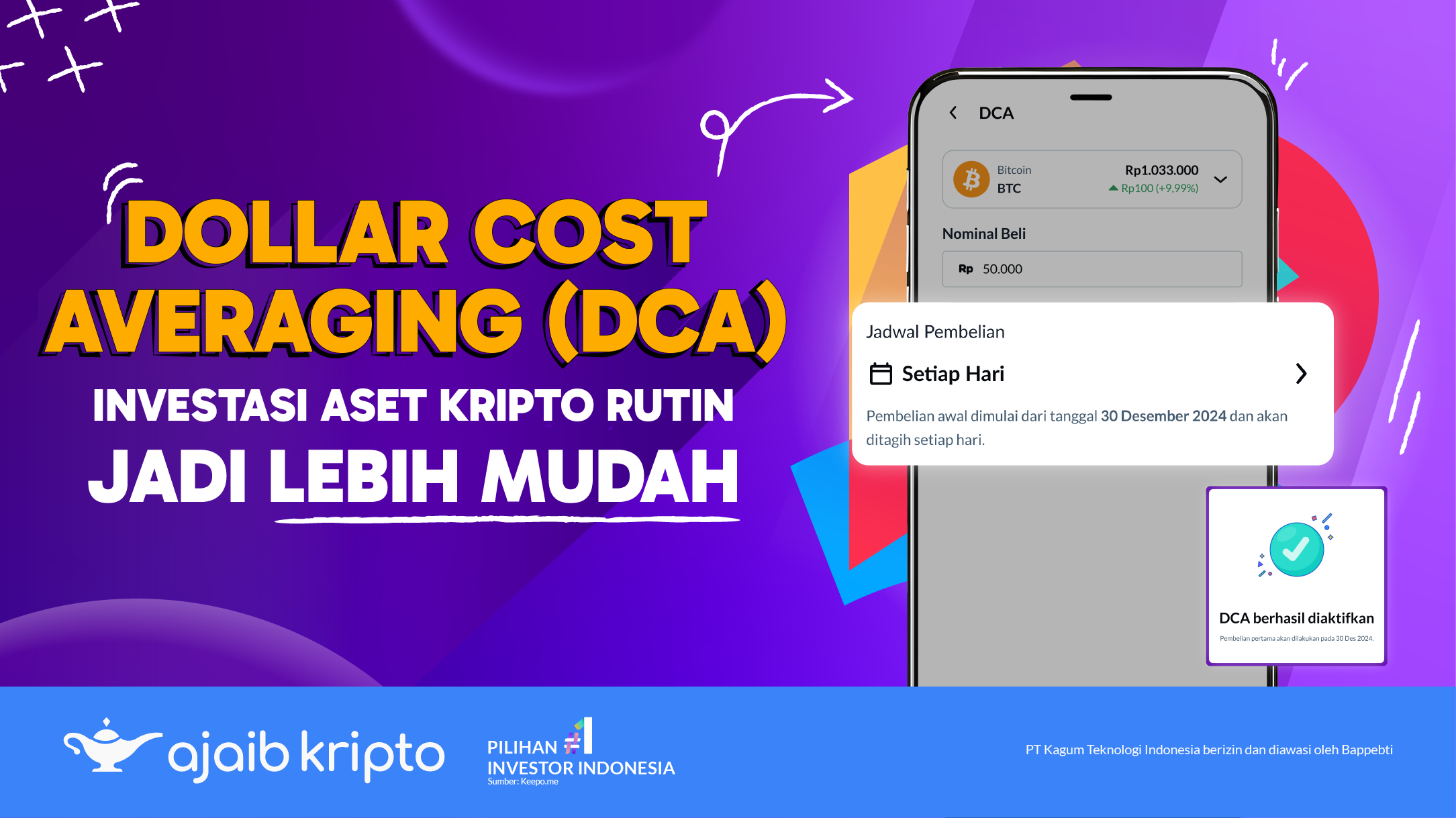 Strategi Cerdas Hadapi Volatilitas Pasar Kripto dengan Fitur DCA di Ajaib,  Coba Sekarang!