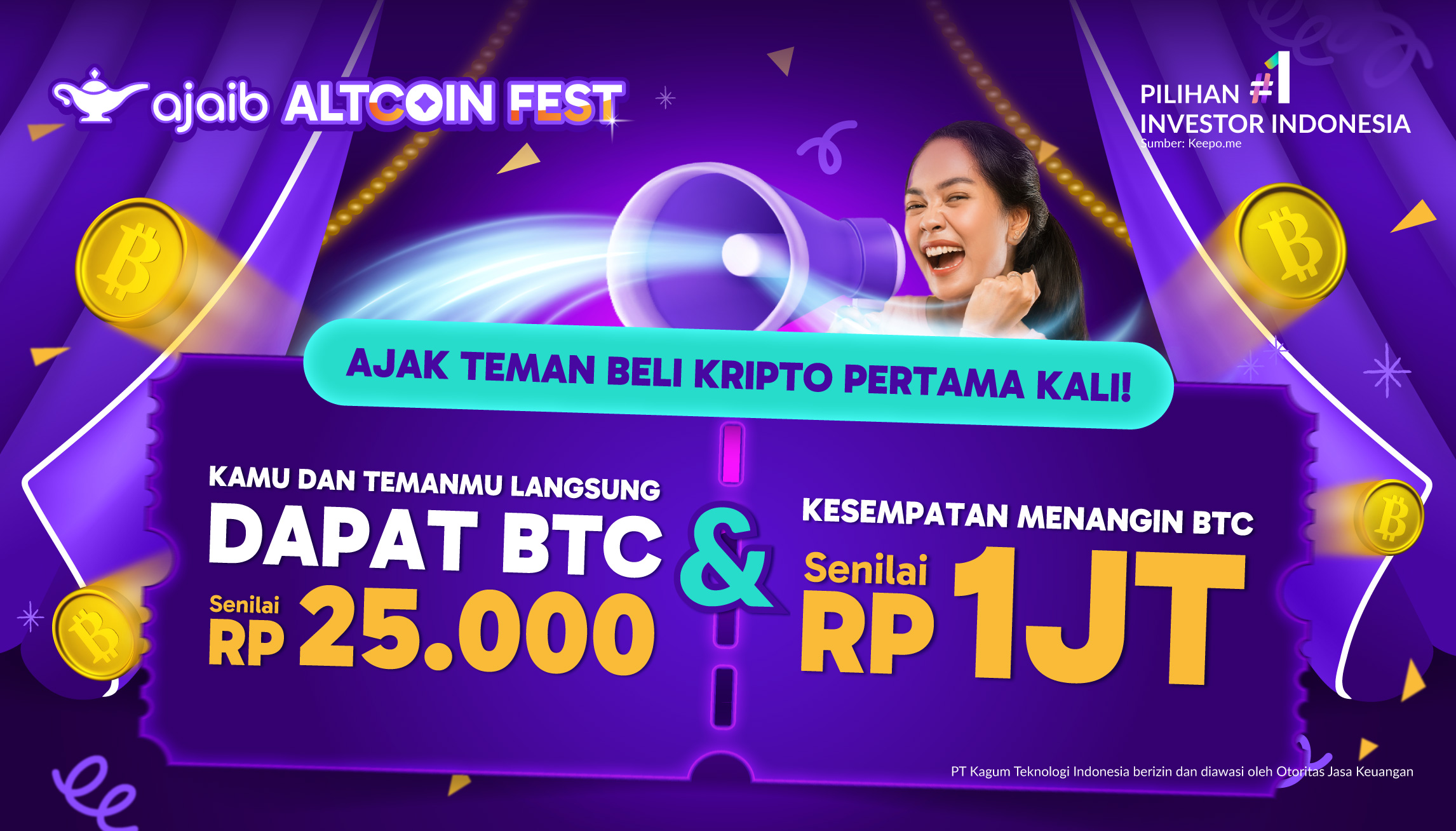 Dapat Bitcoin GRATIS, cukup Ajak Teman Beli Kripto Pertama Kali di Ajaib! -  Ajaib Alpha