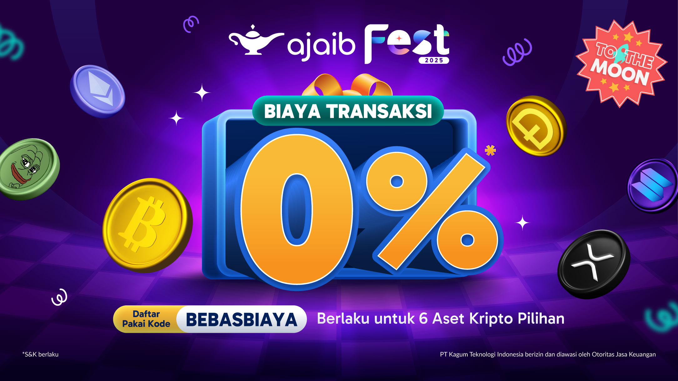 Biaya Transaksi 0% Untuk Pembelian Aset Kripto  di Ajaib